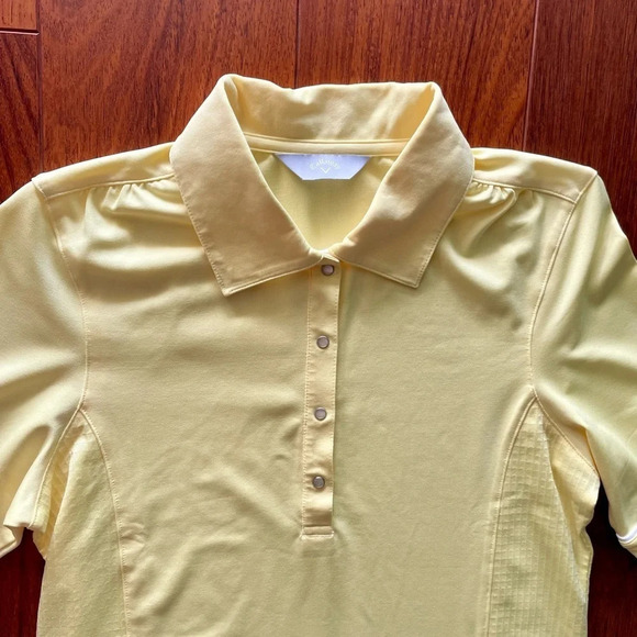 Callaway women’s yellow pearl snap golf polo S - Picture 4 of 9